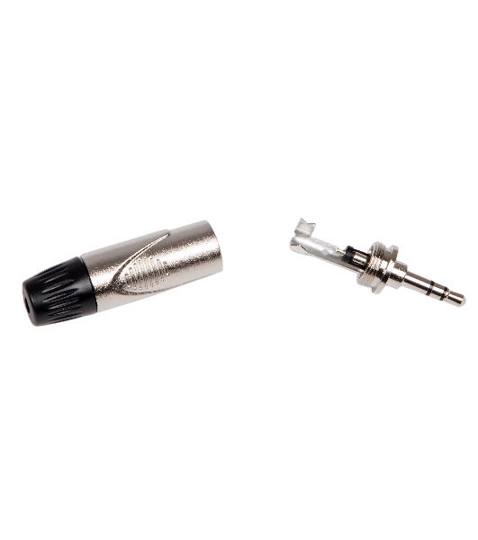 Разъем аудио FORCE CFA-0021/8' TRS mini Jack стерео, материал контактных частей медь, покрытие никель, матовый серебристый/черный