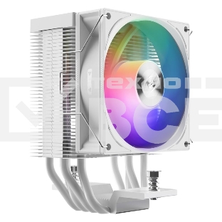 Кулер PCCooler R400 ARGB белый 92мм алюминий+медь 2200rpm 30db 4-pin 180W 133мм