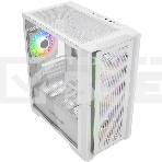 Компьютерный корпус Powercase ByteFlow Micro White, Tempered Glass, 4х 120mm ARGB fans, ARGB HUB, белый, mATX  (CAMBFW-A4), фото4