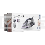 Утюг Galaxy Line GL 6135, черный с лиловым, паровой с помпой, 3200 Вт, постоянный пар 90 г/мин, паровой удар 260 г/мин, функции: самоочистка, антинакипь, автоотключение, вертикальное отпаривание, LED-дисплей, встроеный парогенератор, защита от перегрева, , фото4