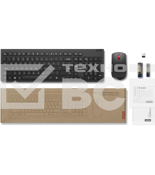 Клавиатура Lenovo Essential Gen2 черный беспроводная BT slim (4X31N50736)