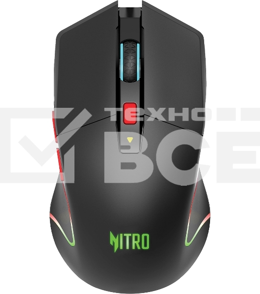 Мышь беспроводная Acer Nitro OMR304 черный, 3200 dpi, радиоканал, Bluetooth, USB, кнопки - 8