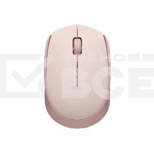 Мышь беспроводная Logitech M171 розовый, 1000 dpi, радиоканал, USB, кнопки - 3