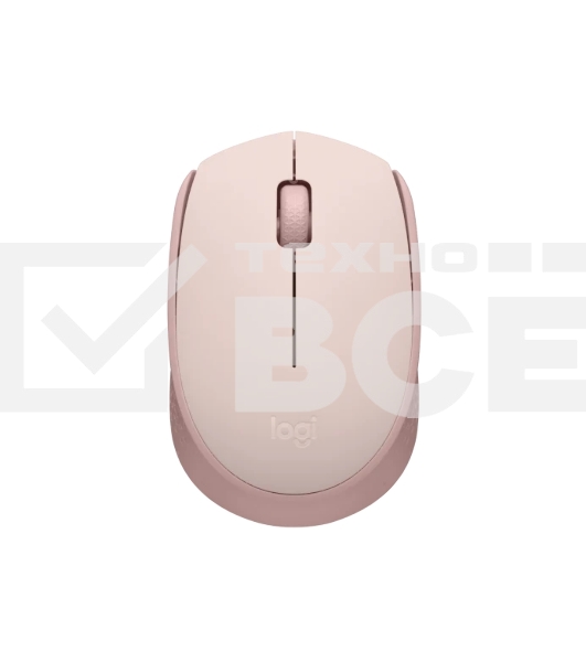 Мышь беспроводная Logitech M171 розовый, 1000 dpi, радиоканал, USB, кнопки - 3