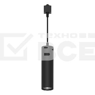 Светильник трековый на шинопровод Feron AL196 ДПО GU10 без лампы на подвесе черный