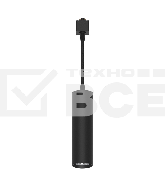 Светильник трековый на шинопровод Feron AL196 ДПО GU10 без лампы на подвесе черный