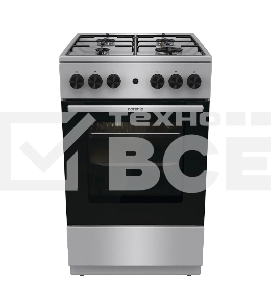 Плита газовая Gorenje GGI5A21XJ серебристый, конфорок 4 газовых, духовка 61 л, 50 см x 85 см x 59.4 см