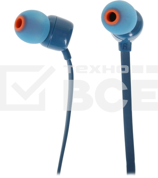 Наушники JBL Tune 110, 3.5 мм, внутриканальные, синий