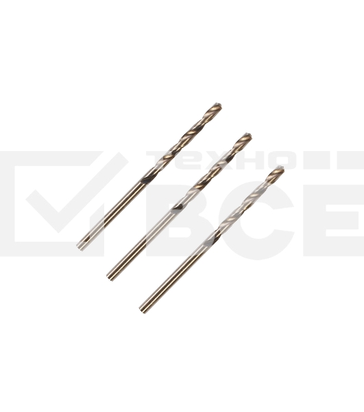 Сверло EDGE by PATRIOT по металлу 3.0 мм, 3 шт в блистере