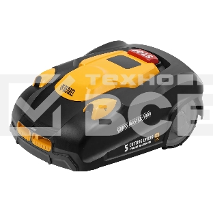 Робот-газонокосилка Denzel Grass Master 1000, ультразвуковой датчик, 3 Ач, LCD дисплей, Wi-Fi