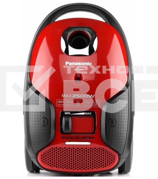 Пылесос Panasonic MC-CJ919R красный, 2500 Вт, уборка сухая, пылесборник мешок 6 л