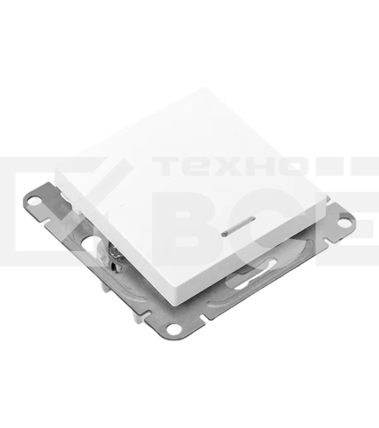 Механизм выключателя EKF UP1-SWW-14 одноклавишный, с подсветкой, белый Эпика