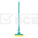 Швабра отжимная Home Palisad 110 см, губка PVA 26х5,5х6 см, телескопическая рукоятка, бирюзовая, фото10