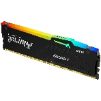 Оперативная память Kingston Fury Beast, DDR5, 16Gb (1x16 Gb), 6400 MHz, CL32, радиатор, RGb, черный, фото 1