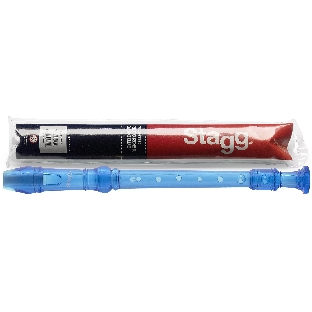 Блокфлейта STAGG REC-BAR/TBL сопрано, барокко аппликатура, материал пластик, цвет прозрачный голубой, в комплекте мягкий футляр и шомпол для чистки, размеры (в упаковке) 310х30х30 мм, вес (в упаковке) 0,1 кг
