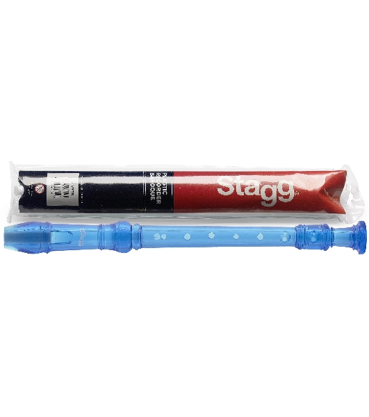 Блокфлейта STAGG REC-BAR/TBL сопрано, барокко аппликатура, материал пластик, цвет прозрачный голубой, в комплекте мягкий футляр и шомпол для чистки, размеры (в упаковке) 310х30х30 мм, вес (в упаковке) 0,1 кг