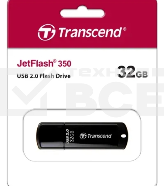 Флеш диск Transcend 32Gb Jetflash 350 TS32GJF350 USB2.0 черный