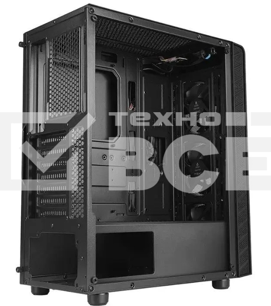 Компьютерный корпус Azza Spectra черный без БП ATX 7x120mm 2x140mm 2xUSB2.0 1xUSB3.0 audio bott PSU