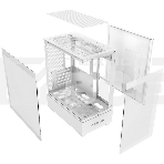 Компьютерный корпус Powercase Vision Micro M, Tempered Glass, белый, mATX  (CVMMW-L0), фото2