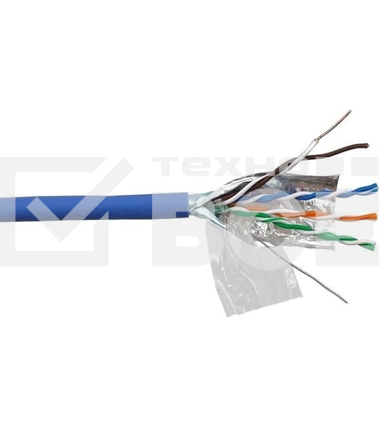 Кабель информационный Lanmaster LAN-5EFTP-LSZH-BL кат.5E F/UTP 4 пары 24AWG LSZH внутренний 305м синий