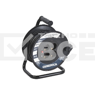 Катушка IEK GENERICA УК20 с т/з 4 места 2P+PE/20м 3х1,0мм2 GENERICA