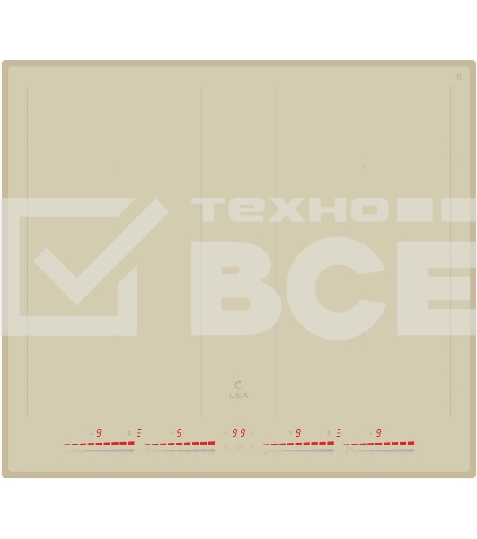 Индукционная варочная поверхность LEX EVI 641C IV слоновая кость