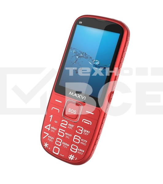 Мобильный телефон Maxvi B9 красный