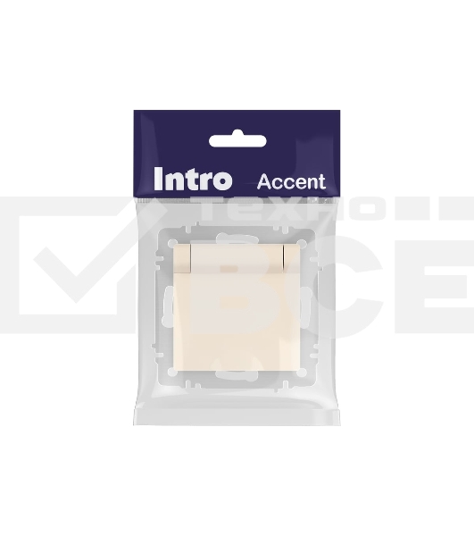 Розетка Intro Accent 6-203-02 2P+E Schuko с крышкой 16А-250В IP20 СУ сл.кость Б0063716