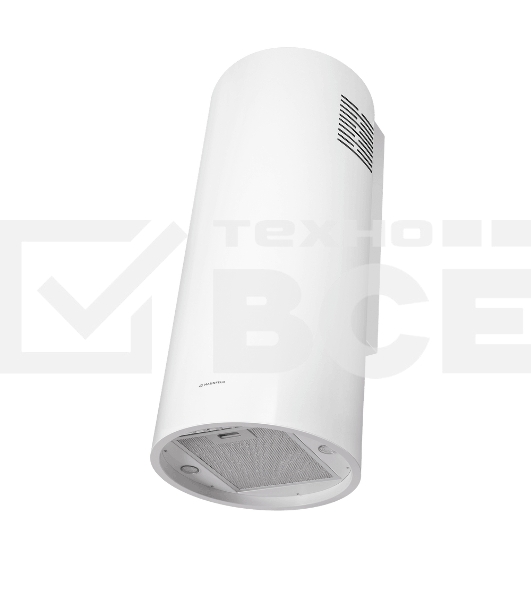 Вытяжка островная Maunfeld Drum Wall 35, белый, 32.5 см, 850 куб. м/ч, 48 дБ