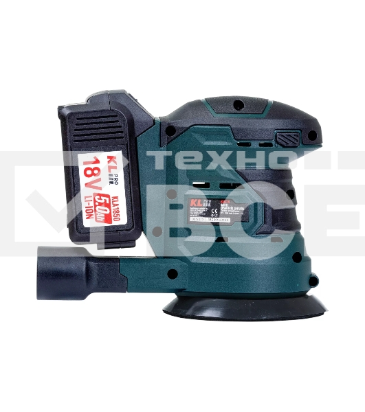 Эксцентриковая шлифовальная машина аккумуляторная KLPRO KLEZ18-50 (18В, Li-ion-2шт, 5.0А·ч, ЗУ 4,5А)