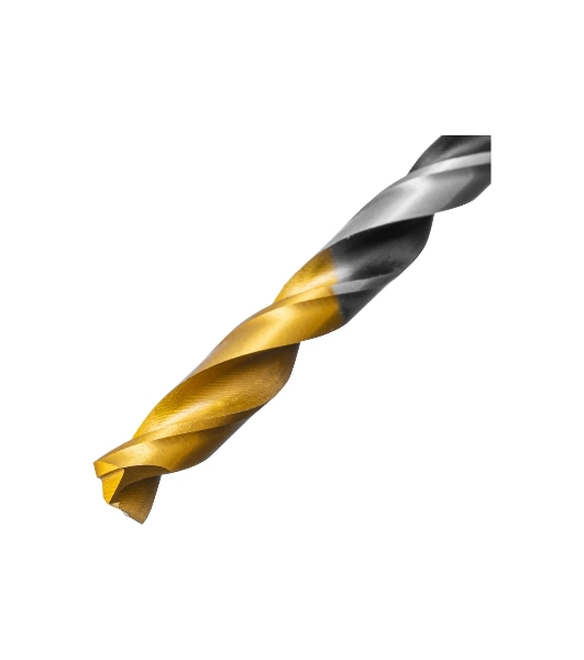 Сверло спиральное по металлу Denzel 6 x 93мм, Р6М5, Golden Tip, многогранная заточка