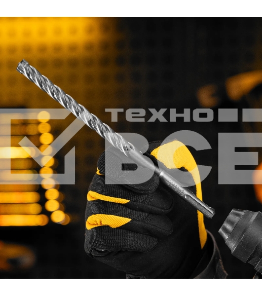 Бур по бетону Denzel цельная крестовая пластина, 12x215 мм, SDS PLUS