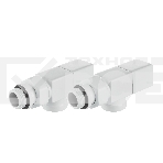 Набор дизайн-вентилей Royal Thermo CUBE, осевой (белый) 1/2