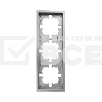 Рамка 3-мест. горизонт. ZIMA серый матовый LEZARD 704-7400-148, фото 1