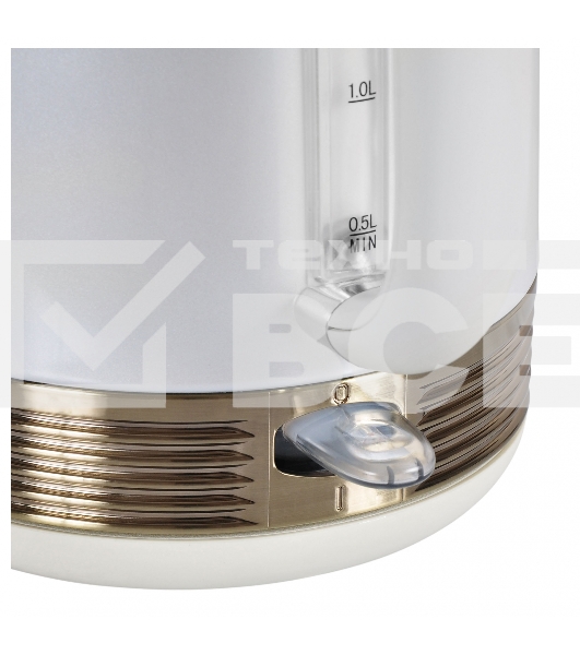 Чайник электрический Hyundai HYK-S4500 1.7 л, 2200 Вт, жемчужный/золотистый (корпус: нержавеющая сталь/пластик)