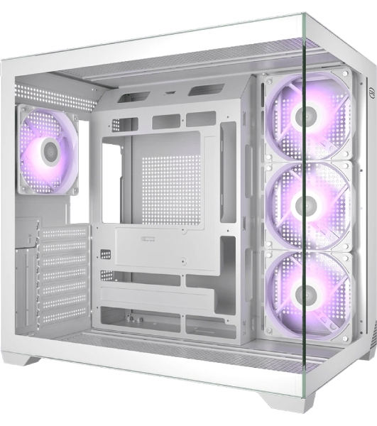 Корпус без блока питания PCCooler C3T700 ARGB WH, Midi-Tower, TG, 4x120мм ARGB, 1xUSB-A 3.0 + 1xUSB-A 2.0 + 1xUSB-C, ATX, mATX, mITX белый