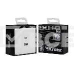 Розетка Kranz ROUND USB-A+Type-C 3А с функцией быстрой зарядки перламутр, фото5