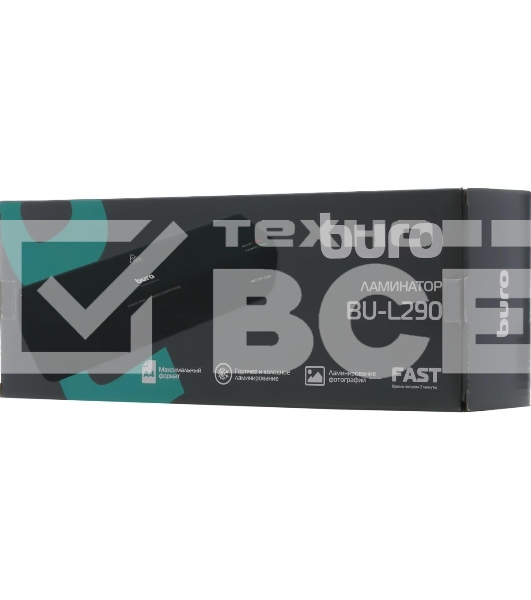Ламинатор Buro BU-L290 черный A4 (70-125мкм) 30 см/мин (2 вал.) хол.лам. лам.фото