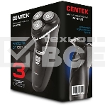 Электробритва Centek CT-2176 черный/хром ротор, 3 плавающие головки, аккумулятор + работа от сети, триммер, фото2