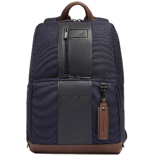 Рюкзак Piquadro Brief2 CA3214BR2/BLUCU темно-синий/коричневый нейлон/натур.кожа