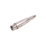 Переходник аудио FORCE CFA-010XLR (F) 3-pin на 1/4' TRS Jack (F), материал контактных частей медь, покрытие никель, матовый серебристый, фото 1