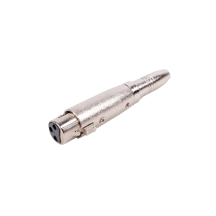 Переходник аудио FORCE CFA-010XLR (F) 3-pin на 1/4' TRS Jack (F), материал контактных частей медь, покрытие никель, матовый серебристый