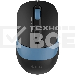 Мышь беспроводная A4Tech Fstyler FB10CS черный/синий, 2000 dpi, радиоканал, Bluetooth, USB, кнопки - 4, фото 1