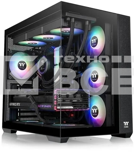 Корпус Thermaltake View 380 TG ARGB черный без БП ATX 6x120mm 2x140mm 1x200mm 2xUSB3.0 audio bott PSU