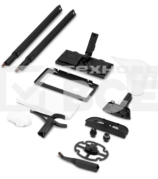 Пароочиститель напольный Kitfort КТ-9185 2000Вт черный/сиреневый