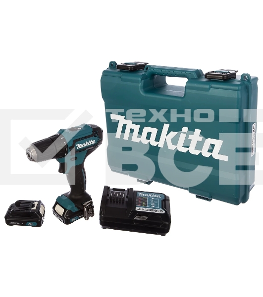 Дрель-шуруповерт Makita DF333DWYE Аккумуляторная, Кейс