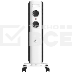 Обогреватель масляный Royal Clima Laggio Nero ROR-LN9-2000M, с терморегулятором, 2000Вт, 8 секций, 3 режима, белый/серый, фото4