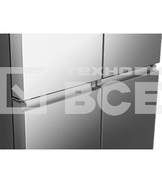 Холодильник Hisense RQ5P470SEI1 трехкамерный, серый, 331/199, морозилка снизу, Total No Frost, Side-by-Side