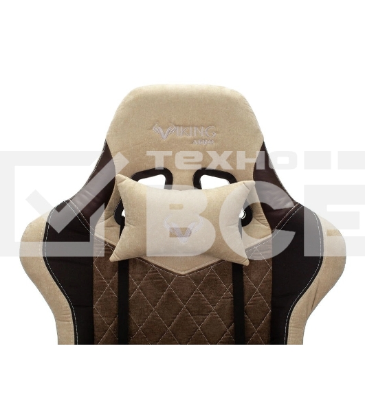 Кресло игровое Бюрократ VIKING 7 KNIGHT BR FABRIC коричневый текстиль/эко.кожа крестовина металл/пластик