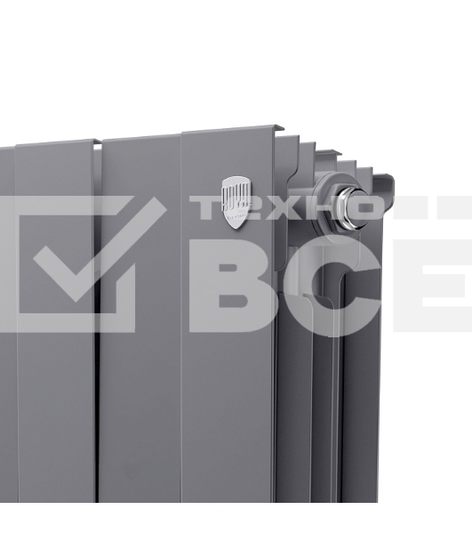 Радиатор биметаллический Royal Thermo PianoForte 500 серебристый - 12 секц.